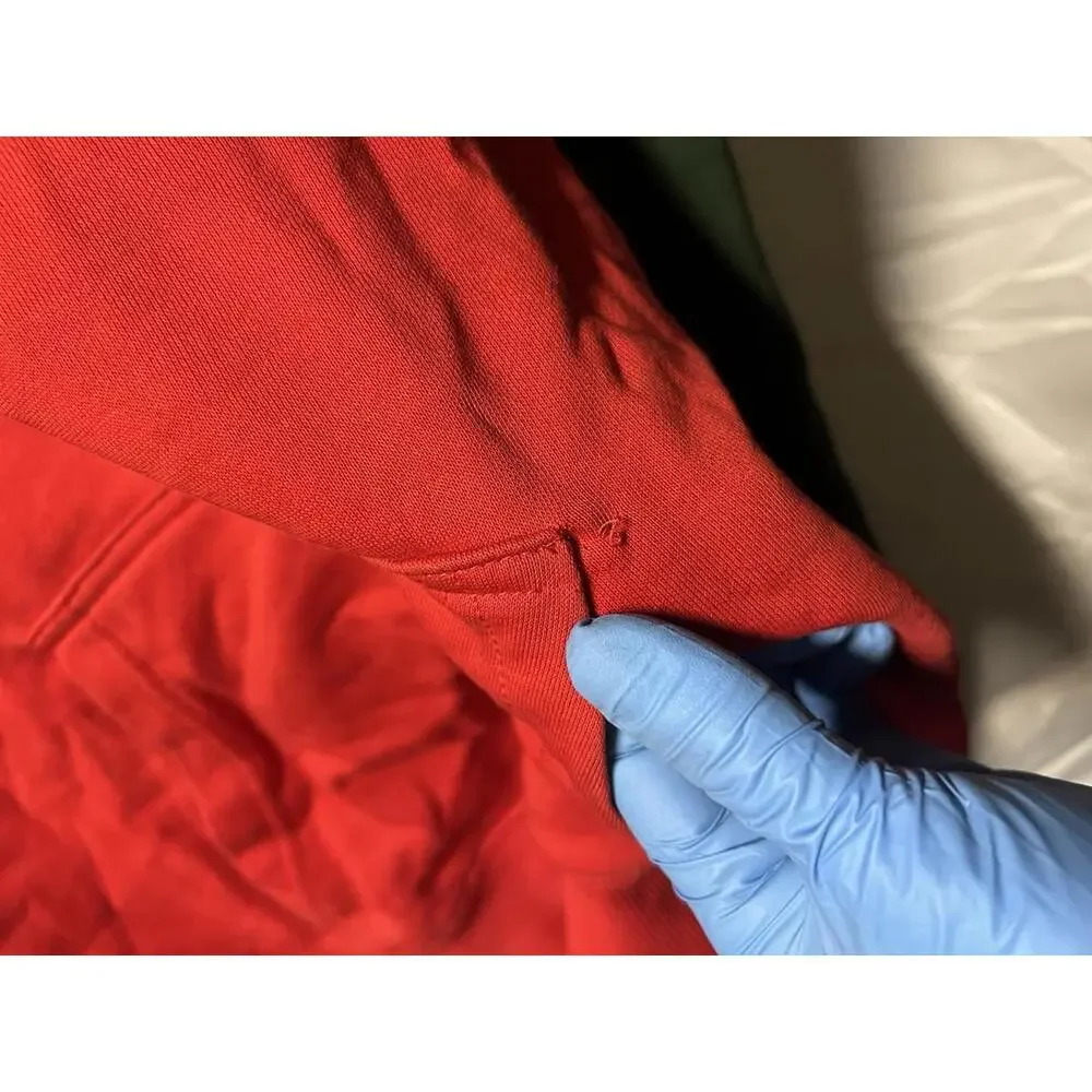 Pillars‎ Colorblock Hoodie Red Green Gray Pullover Logo XS Streetwear
